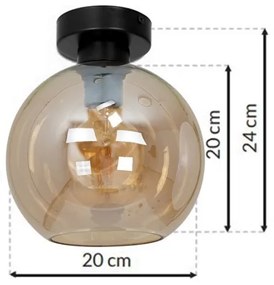 Mennyezeti lámpa SOFIA 1xE27/60W/230V barna
