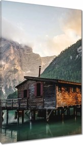 Vászonkép 80x120 Hegyi kikötő Csónakok