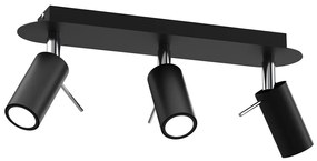 Spotlámpa PRESTON 3xGU10/40W/230V fekete