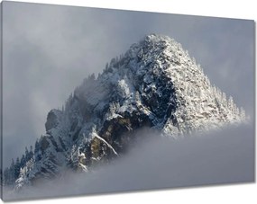 Vászonkép 100x70 Tél Hegy Hó Köd