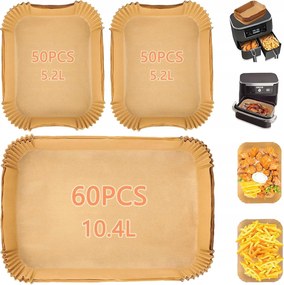 Papírbetét Zsírmentes Olajsütőhöz Air Fryer 160db