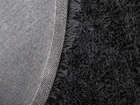 Fekete hosszú szálú szőnyeg 140 cm CIDE Beliani