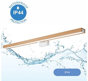 Brilagi Brilagi-LED fĂŒrdĆszobai tĂŒkörmegvilĂĄgĂtĂĄs WOODY MIRROR LED/15W/230V IP44 tölgy/fehĂ©r BG15132