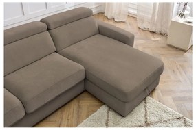 Barna kinyitható sarokkanapé (variálható) Monaco – Bobochic Paris