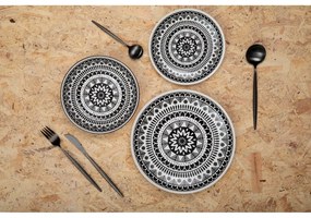 Fekete rozsdamentes acél evőeszköz készlet 16 db-os Modern retro – Premier Housewares
