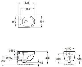 AREZZO design ARIZONA Vortex Rimless függesztett wc