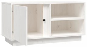 fehér tömör fenyőfa TV-szekrény 80 x 35 x 40,5 cm