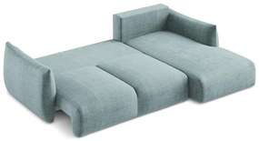 Kék kinyitható sarokkanapé (jobb oldali-heverő résszel) Leila – Makamii