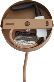 Design Függőlámpa Sötét Bronz Borostyánszínű Üveggel - Kemner