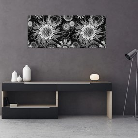 Kép - Fekete és fehér gyűszűvirág (120x50 cm)