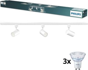 Philips - LED szabályozható sínes spotlámpa EASYLINK 3xGU10/6,2W/230V 1m fehér