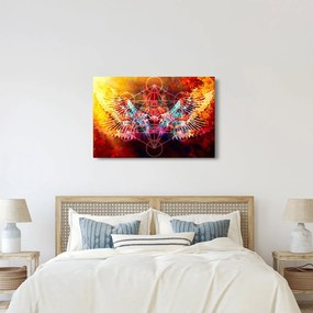 Kép - Merkaba szárnyakkal, absztrakció (90x60 cm)