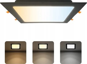 Horoz Mennyezeti Led panel lámpatest 30W 3CCT Négyzet alakú süllyesztett lámpa fekete