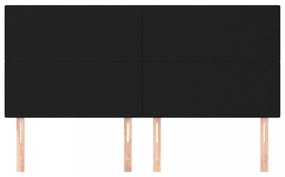 4 db fekete szövet fejtámla 100x5x78/88 cm