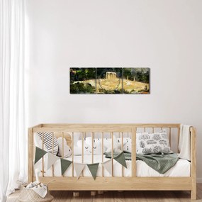 Kép - Zeusz temploma, Athén, Görögország (órával) (90x30 cm)