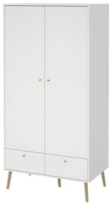 Fehér ruhásszekrény 99x200 cm Bodo – Tvilum