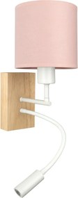 BRILAGI - LED Flex. lámpa BOBO WOOD 1xE27/25W/230V + LED/3W tölgy/fehér/rózsaszín