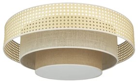 Duolla - LED Mennyezeti lámpa LUNETA LED/26W/230V átm. 60 cm 4000K rattan/bézs