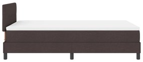 Boxspring Ágy Matraccal Sötétbarna 120x190 cm Szövet