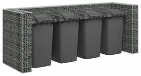 horganyzott acél gabionfal szemeteskukákhoz 320 x 100 x 120 cm