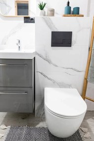 Eros ES BELLA SLIM - fali WC - WC ülőkével - TORNADO öblítés - perem nélküli - 49 cm