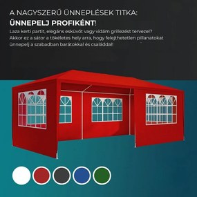 NEAPOL rendezvénysátor, 3x6m, piros Jurhan