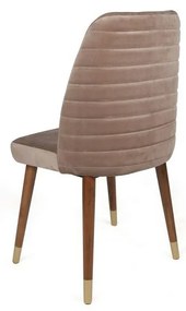 Hugo Beige and Walnut étkezőszékek, 2 db