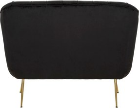 Fekete bársony kanapé 130 cm Budapest – Mauro Ferretti