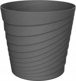 Kerek virágtartó kaspó Toscana Sötétszürke, szerkezet ø30 cm