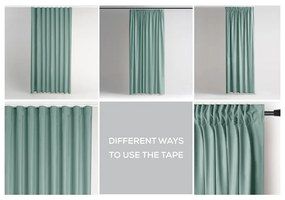 Világoszöld bársony dimout (részleges sötétítő) függöny 140x245 cm Pleat – Restilo