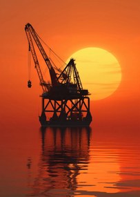 Poszter 64x90cm Sziluett Ipar