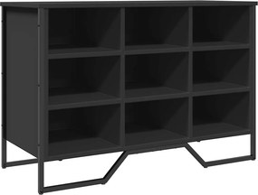 vidaXL fekete szerelt fa cipőszekrény 90 x 38 x 61,5 cm