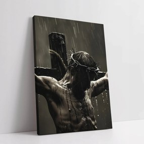 Jézus Krisztus töviskoronában a kereszten vászonkép 60x80