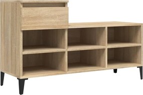 vidaXL sonoma tölgy színű szerelt fa cipőszekrény 102x36x60 cm