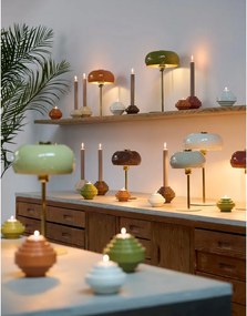 Narancssárga asztali lámpa fém búrával (magasság 40 cm) Surin – Light &amp; Living