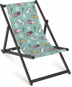 Fa Napozóágy A Kertbe Strapabíró Összecsukható Strand Napozóágy Nyomtatott Mintával