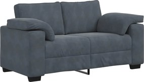 vidaXL sötétszürke bársony loveseat kanapé 160x77x82 cm