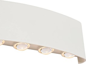 Kültéri fali lámpa fehér, LED-del, 10-lámpás, IP54 - Silly