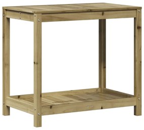 impregnált fenyőfa ültetőasztal polccal 82,5x50x75 cm