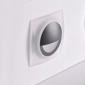 Lépcsőlámpa Q5 IP44 Grafit 230V Süllyesztett