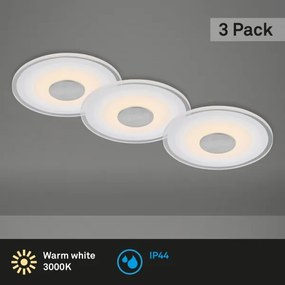 Briloner - KÉSZLET 3x LED Fürdőszobai beépíthető lámpa LED/6W/230V IP44 króm