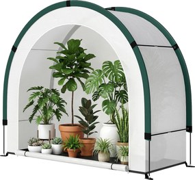 Outsunny íves tetejű bejárható üvegház, összecsukható PE alagút, 200 x 80 x 164 cm – paradicsomhoz és zöldségekhez | Aosom