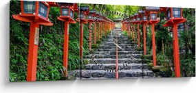 Kép - Kifune szentély (órával) (90x30 cm)