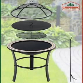 monzana® Kandalló Fuego Ø76 cm - mozaik