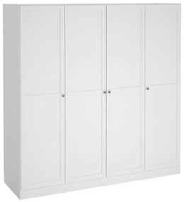 Fehér ruhásszekrény 195,5x200 cm Billund – Tvilum