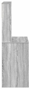 szürke sonoma színű szerelt fa íróasztal polcokkal 100x45x140cm