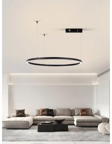 Immax NEO 07215L-LED Dimmelhető csillár zsinóron FINO 60W/230V 80cm fekete Tuya + távirányító