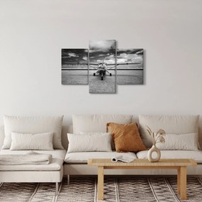 Kép - Repülőgép fekete-fehér (90x60 cm)