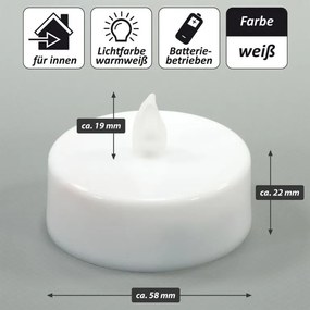 Elemes tealámpás készlet időzítővel  8 db fehér