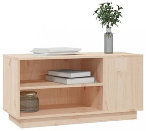 tömör fenyőfa TV-szekrény 80x35x40,5 cm